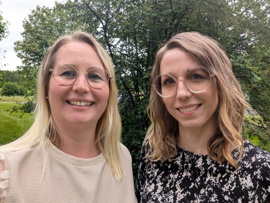 Anette E. Carlsson till vänster och Charlotte Nutti till höger.